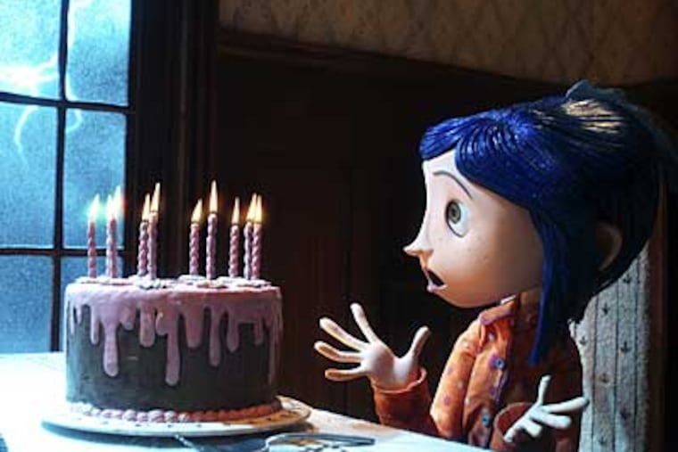 "Coraline" is a macabre mystery for children and a cautionary tale for their folks.