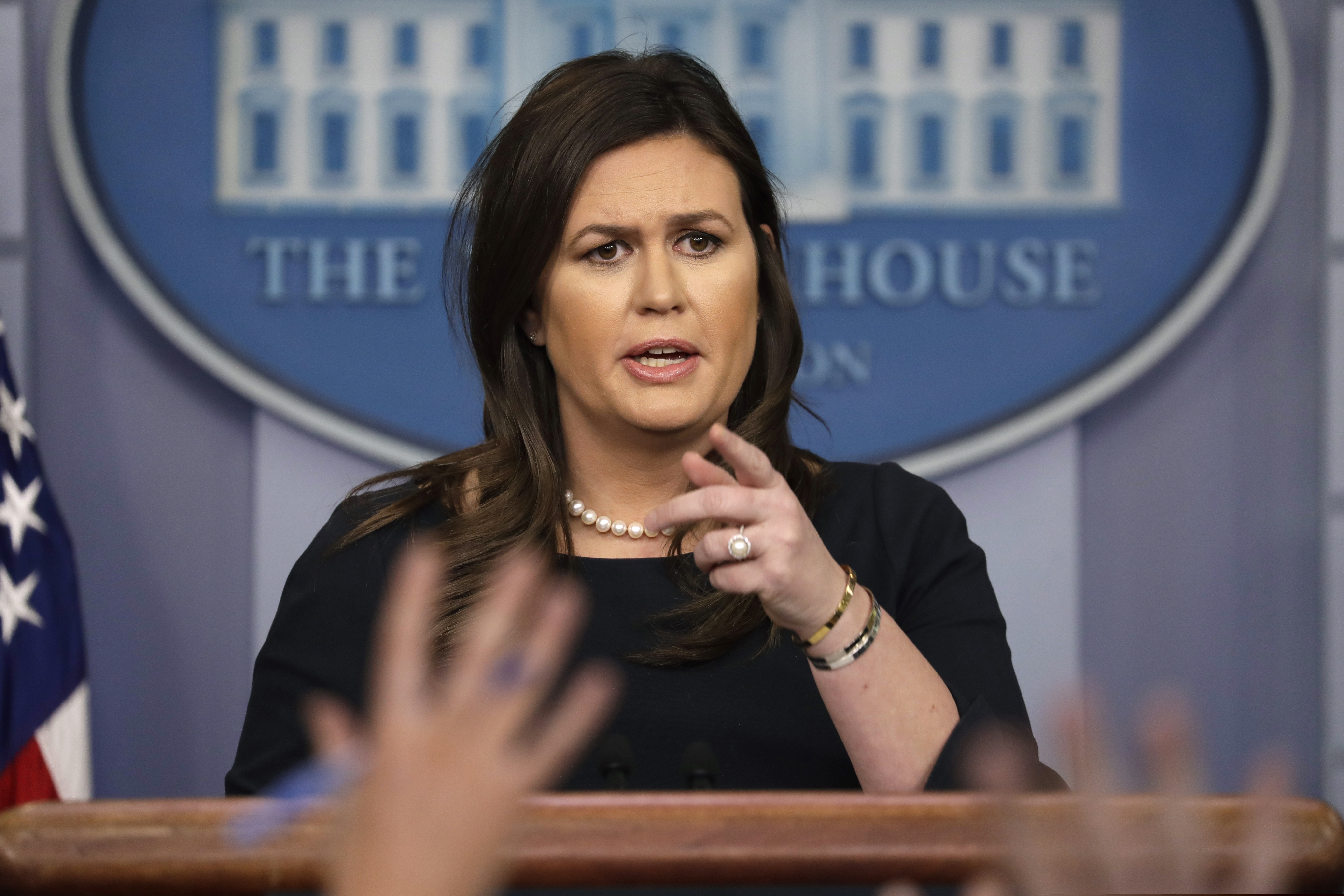 Sarah Sanders, pictured in March 2019, when she was the White House press secretary.