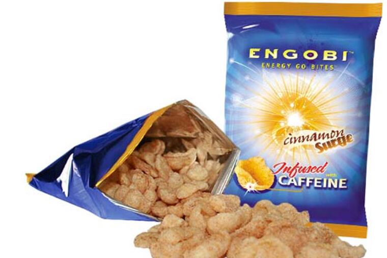 Engobi (Energy Go Bites) are caffeine-infused cinnamon flavored potato chips. (Photo from LaunchPR.com)