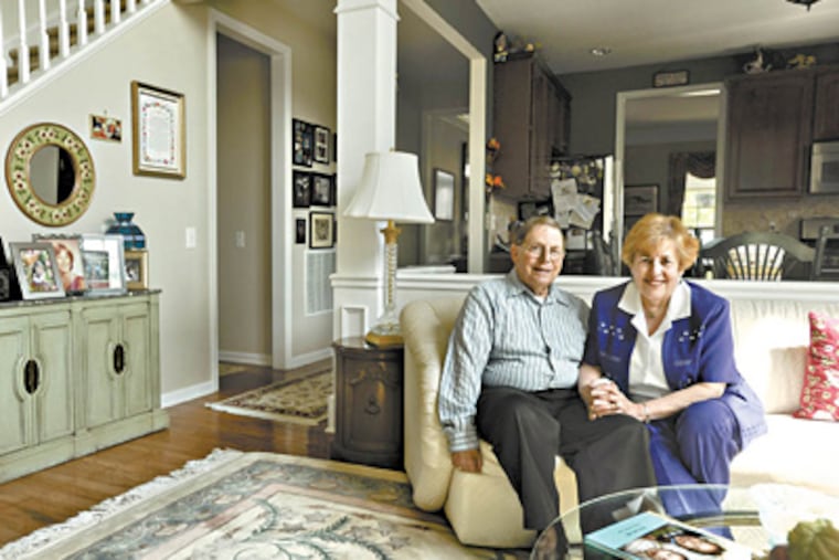 Peter and Anne Silverberg in the living room of their Delanco, N.J. home. (Ron Tarver / Staff Photograper)