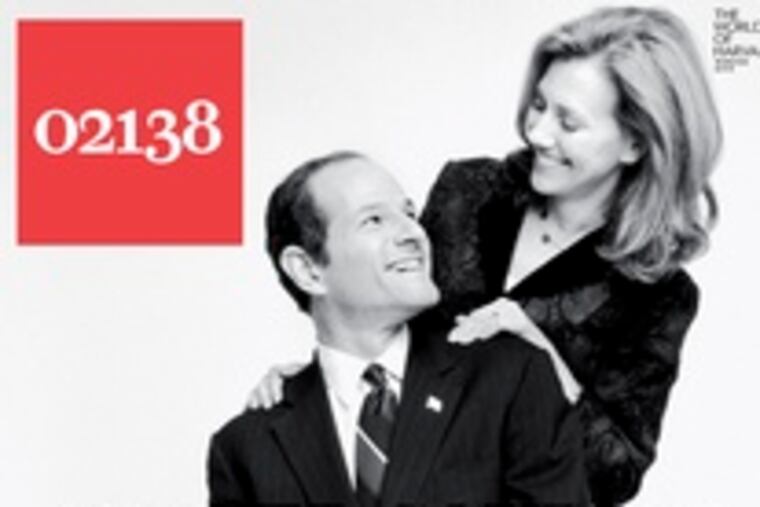 Gov. Eliot Spitzer and his wife, Silda, made the cover of 02138 magazine, focusingon Harvard alumni. The article was titled "Power Couples."