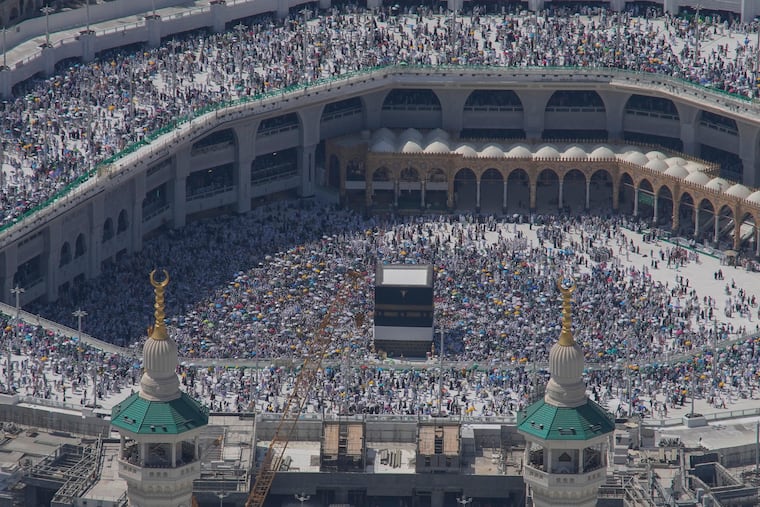 Muslim pilgrims circumambulate the Kaaba, the cubic building at the Grand Mosque, during the annual Hajj pilgrimage in Mecca, Saudi Arabia, last week.