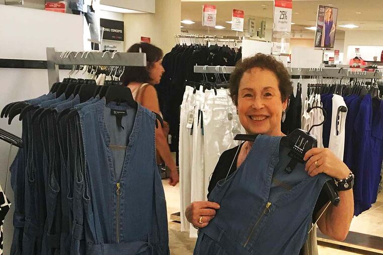 At 4-foot-9, Mindee Hewitt, shopping at the Macy's at Cherry Hill Mall, says it's tougher to find clothes in her size.