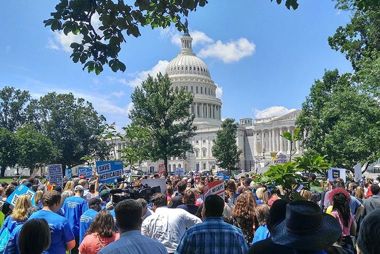 Medicaid has strong supporters, as seen in this rally last year. A controversial proposal on the program could be a smart political compromise.