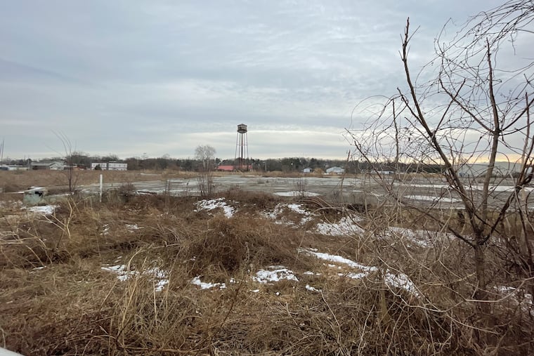 The former National Vulcanized Fiber in Kennett Square on Jan. 23, 2026. Once an industrial site, the property's current owner is seeking to eventually turn it into a residential development.