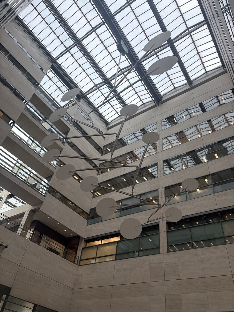 "White Cascade" by Alexander "Sandy" Calder at the Federal Reserve Bank of Philadelphia.