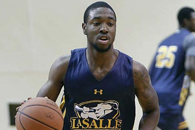 La Salle guard Sam Mills is a terrific spot-up shooter, who hit 41.7 percent from three-point line last season. (David Maialetti/Staff Photographer)