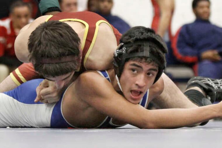 looks to his coaches in a loss to Haddon Heights' Griffin DeMenna. ELIZABETH ROBERTSON / Staff Photographer