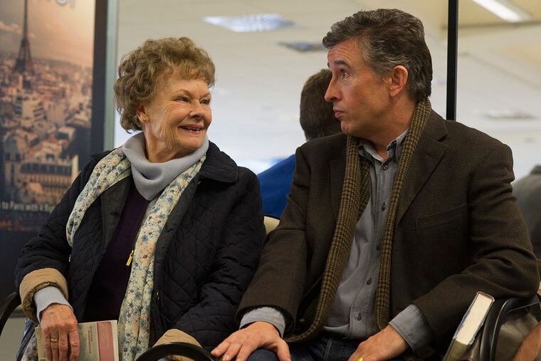 Judi Dench is Philomena Lee and Steve Coogan is Martin Sixsmith in "Philomena."