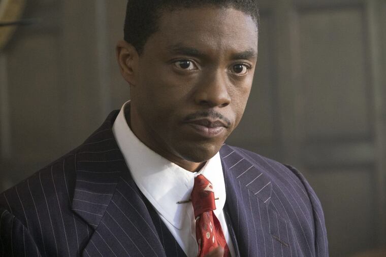 Chadwick Boseman stars as a young Thurgood Marshall in “Marshall.”