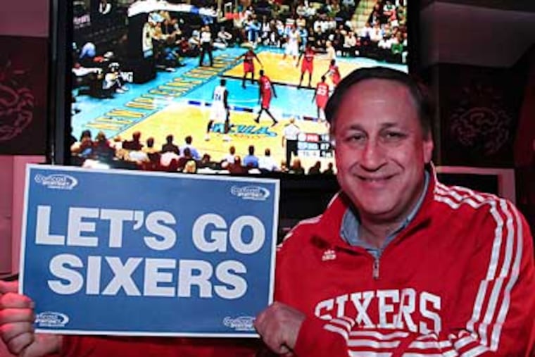 "We engage and listen to Philadelphia sports fans," Sixers CEO Adam Aron said. (Steven M. Falk/Staff Photographer)
