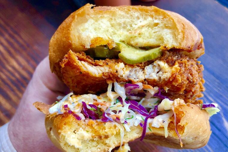 The Nashville hot chicken sandwich from Love & Honey.