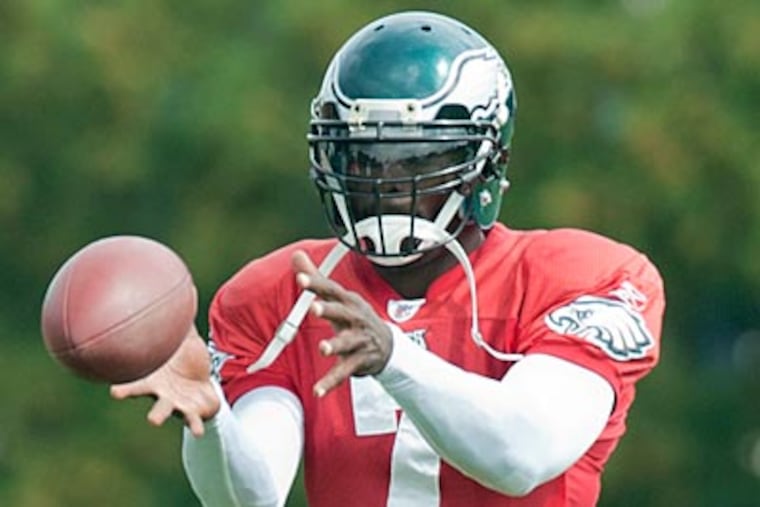 Quarterback Michael Vick said he feels "great and ready to play" in Sunday's game. (Clem Murray/Staff Photographer)