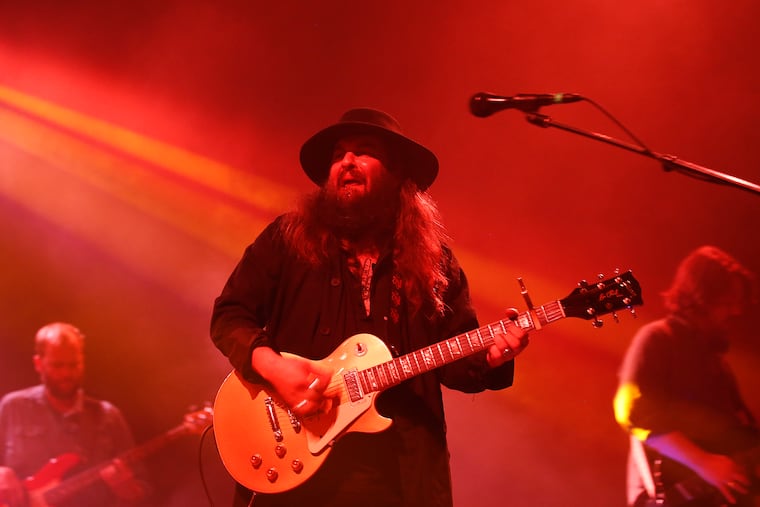 Strand of Oaks frontman Tim Showalter performs at the Union Transfer on Friday, May 10, 2019.