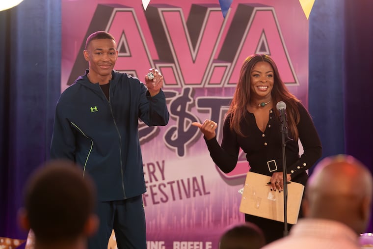 Eagles wide receiver DeVonta Smith appears in the season five finale of 'Abbott Elementary.' He participates in principal Ava Coleman's (Janelle James) Ava Fest.