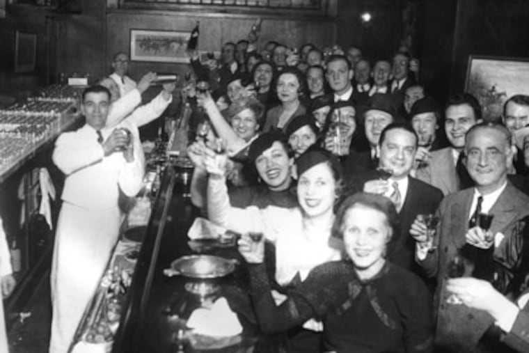 Chicagoans celebrate the repeal of Prohibition at the Congress Hotel on December 8, 1933. One lasting effect of Prohibition: men and women seen drinking together. (John Binder Collection)