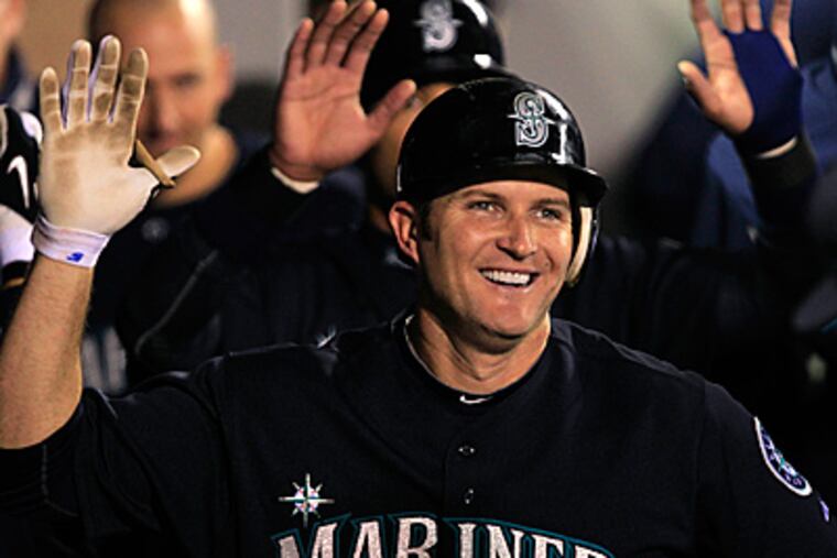 Mike Sweeney has only played 25 games at first base in the past 5 seasons. (AP Photo/Elaine Thompson)