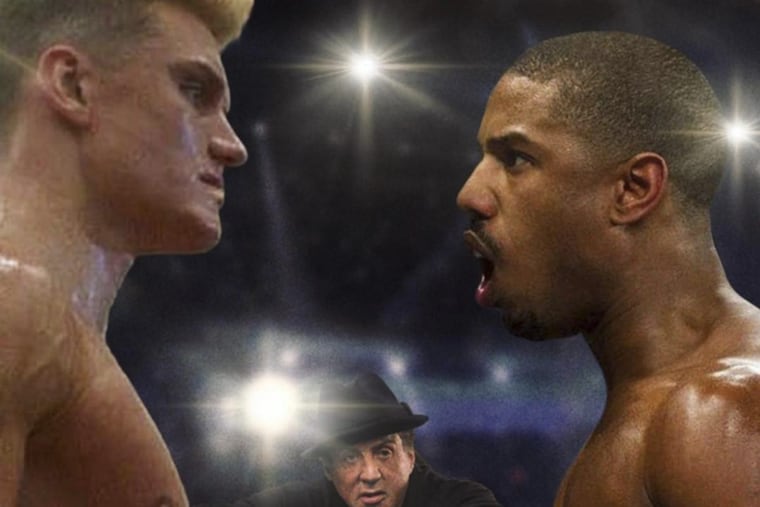 A composite image posted to Sylvester Stallone’s Instagram account shows Dolph Lundgren as Ivan Drago from ‘Rocky IV’ facing off against Michael B. Jordan as Adonis Creed from ‘Creed.’ Stallone has been hinting at a showdown between the two for about a month now.
