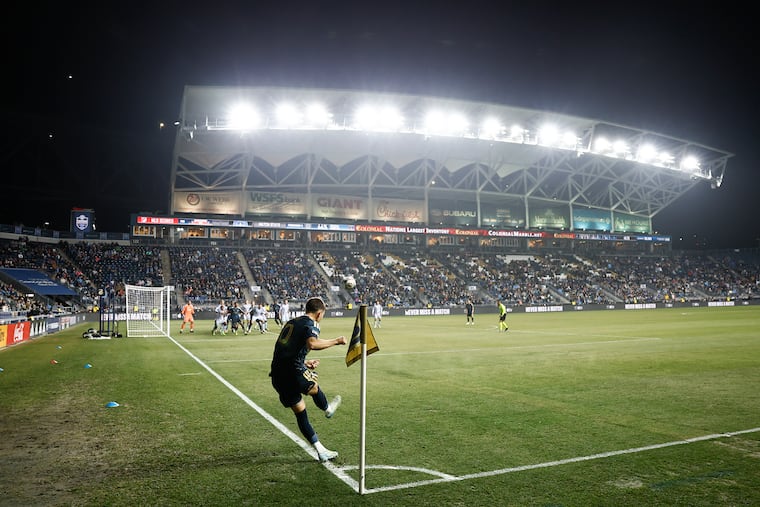 Milan Iloski, shown earlier this season, scored one of the Union's two goals in their friendly against the New England Revolution on Thursday morning.