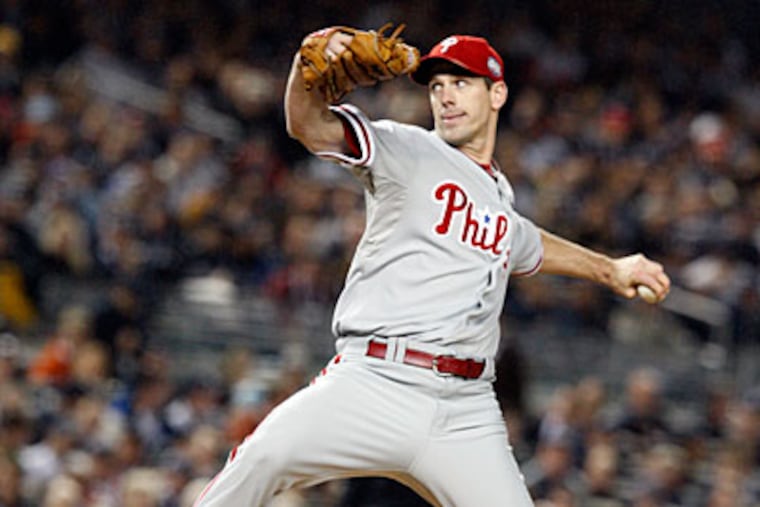 Cliff Lee fanned 10 Yankees on his way to a complete game victory in Game 1 of the World Series. (Ron Cortes / Staff Photographer)