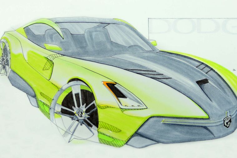 A 2025 Dodge Hellcat by Joshua Blundo of Moultonborough (N.H.) Academy, winner of the 2015 Drive for Design Contest.