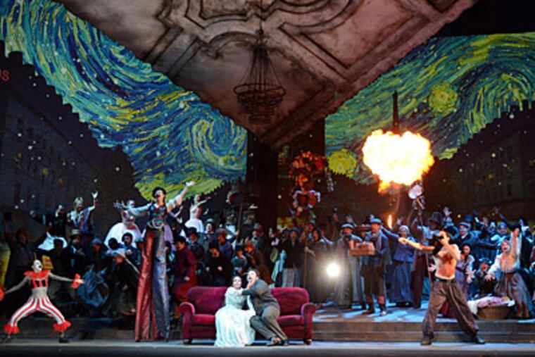 The imagery of paintings mixes with the artistry on the stage. The play is at the Academy of Music, with a free taped performance Saturday at Independence Mall.