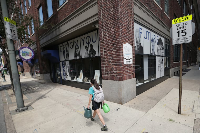 An exterior view of the former Charter High School for Architecture and Design. The building has been sold to private investment group Lubert-Adler for $11.8 million.