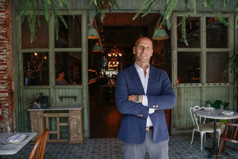 Restaurateur Michael Schulson at Harp & Crown, 1525 Sansom St.