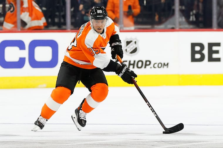 After a sizzling start, Flyers right winger Cam Atkinson is goal-less in his last eight games.