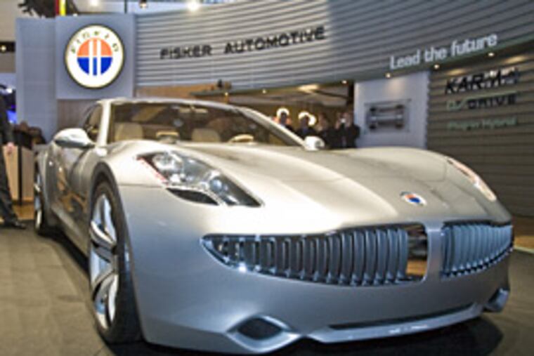 The $80,000 Fisker Karma is a plug-in electric hybrid with Maserati appeal that can go for 50 miles on a charge.