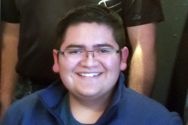 This undated photo provided by Rachel Short shows Kendrick Castillo, who was killed during a shooting at the STEM School Highlands Ranch on Tuesday, May 7, 2019, in Highlands Ranch, Colo. (Rachel Short via AP)