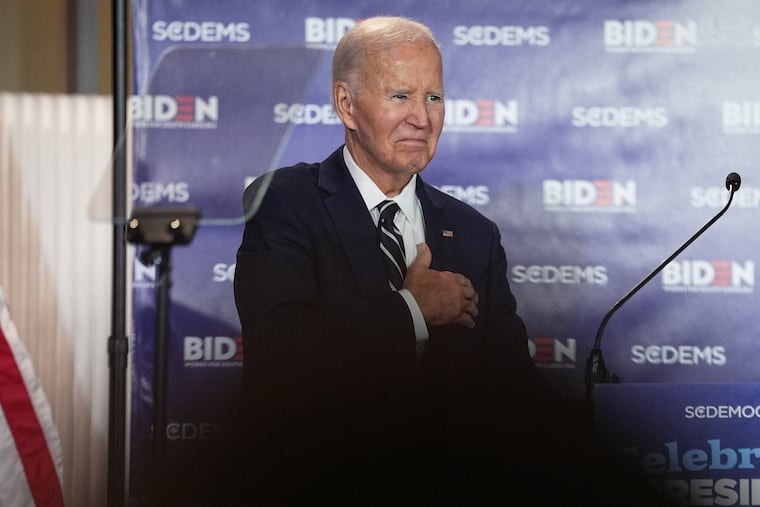 FILE - Former President Joe Biden speaks to the South Carolina Democratic Party, Feb. 27, 2026, in Columbia, S.C.