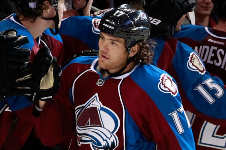 Colorado Avalanche right wing Steve Downie. (David Zalubowski/AP)