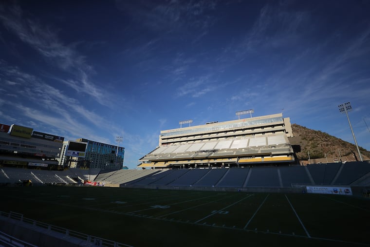 An interior view of Sun Devil Stadium, which could have been the Eagles' home had they moved to Phoenix in 1984.