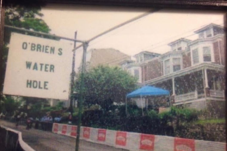 O'Brien's Water Hole was a Manayunk bike race institution for many years.