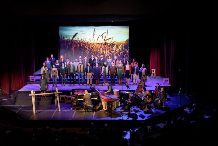 Austin-based chorus group Conspirare in a previous performance of "Considering Matthew Shepard," which lands at the Mann Center on Oct. 10.