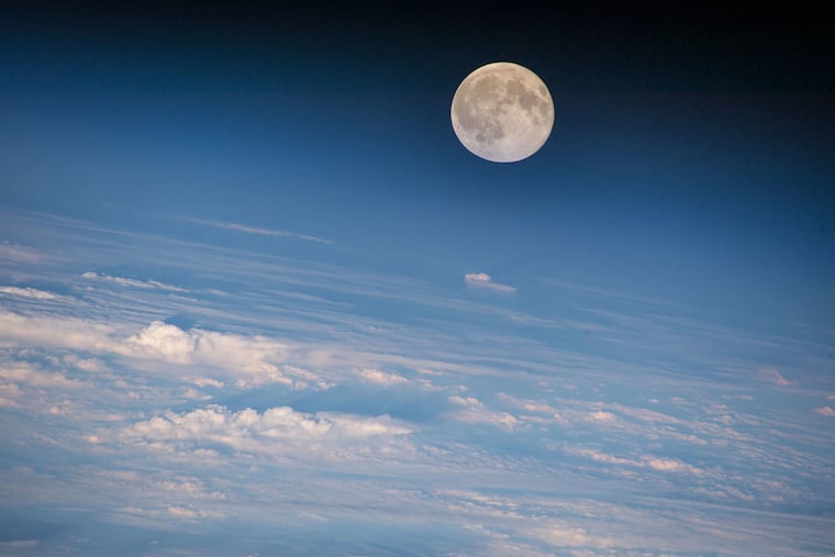 The "Hunters Moon," among our moon's many aliases, as seen from the International Space Station..