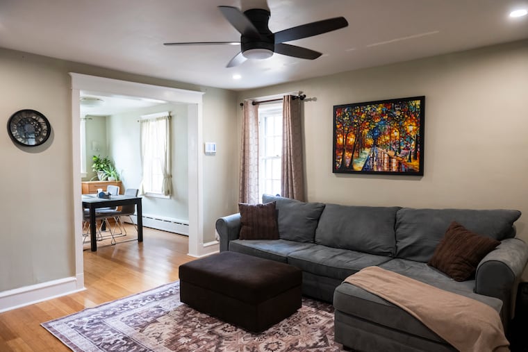 The living room at Ross’ new home.