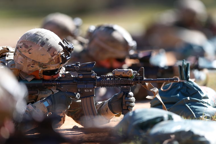 Army soldiers training at Fort Benning in Columbus, Ga., in October 2017.