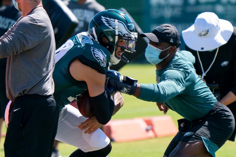 Eagles wide receiver J.J. Arcega-Whiteside says he's ready to step it up in his second season.