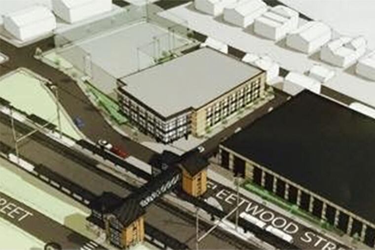 A rendering of the new Amtrak Coatesville train station project.