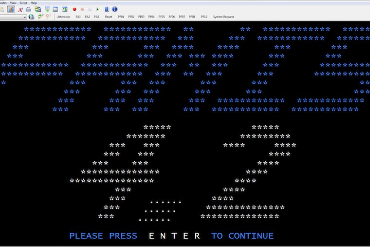 Screenshot of the FAMIS, the city’s accounting system that was installed in 1981 and still in use today.