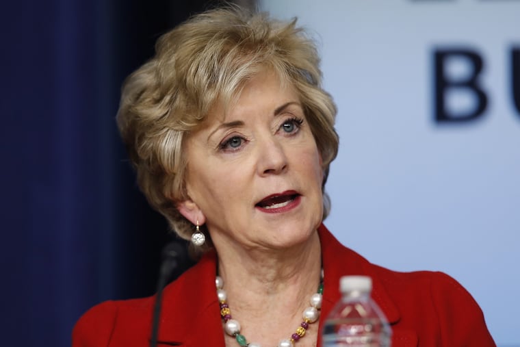 Linda McMahon, administrator of the U.S. Small Business Administration.