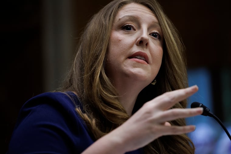 Casey Means testifies during a Senate health committee confirmation hearing on Feb. 25 on Capitol Hill.
