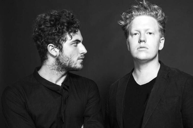 Darkside , Nicolas Jaar (left) and Dave Harrington, will perform Thursday at Union Transfer.