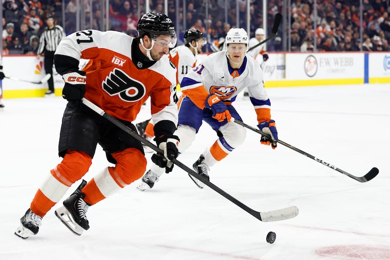 Flyers forward Noah Cates has been red-hot since the Olympic break with 12 points.