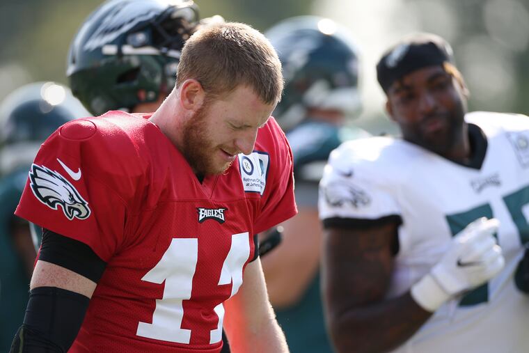 Quarterback Carson Wentz could put up some impressive numbers this season with all of the pass-catching weapons he has at his disposal.