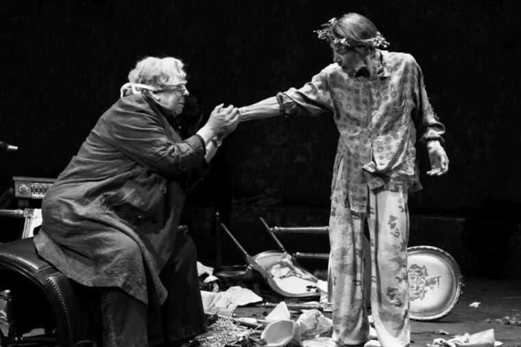 Jayne Houdyshell (left) and Glenda Jackson in "King Lear," through July 7 at the Cort Theatre in New York.