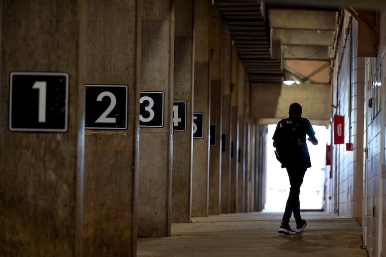 July 29, 2024: A pass-through in a parking garage in Old City.