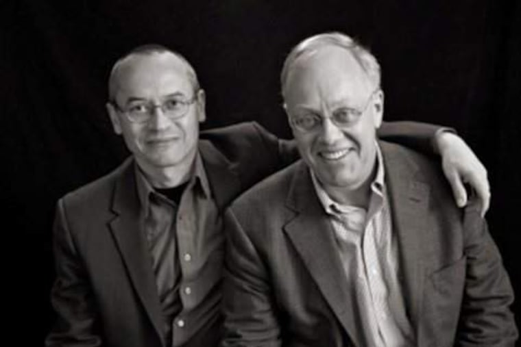 Writer Chris Hedges, right, and illustrator Joe Sacco tell human stories from downtrodden places and advocate an overhaul of the nation's capitalist economic system. DON J. USNER
